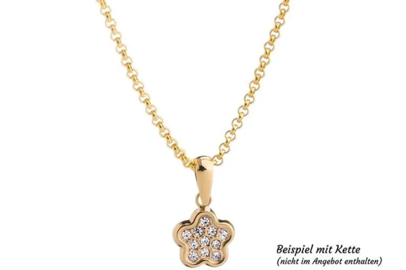 Anhänger Blume mit Zirkonia - 333 Gelbgold 3-09431JLG