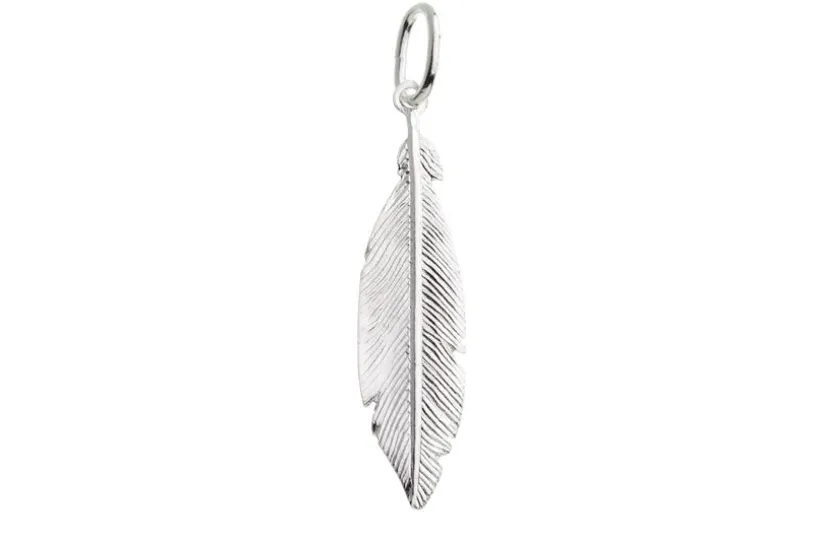 Anhänger Feder, mittel - 925 Silber