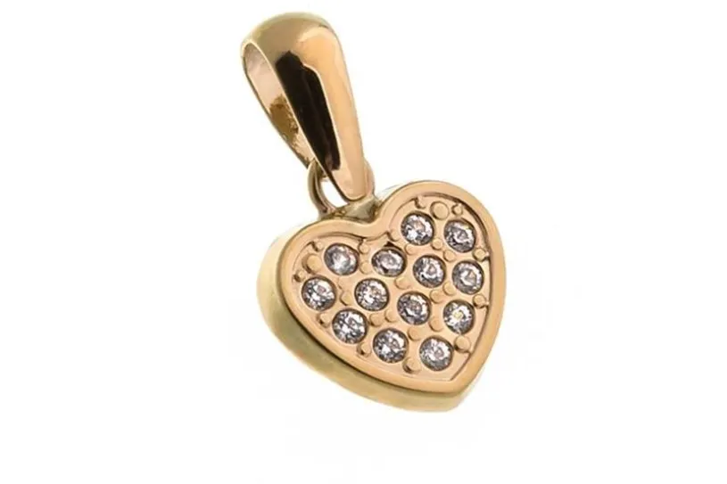 Anhänger Herz mit Zirkonia - 333 Gelbgold 3-09432JLG