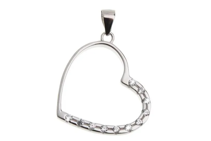 Anhänger Herz mit Zirkonia - 925 Silber DYL0218