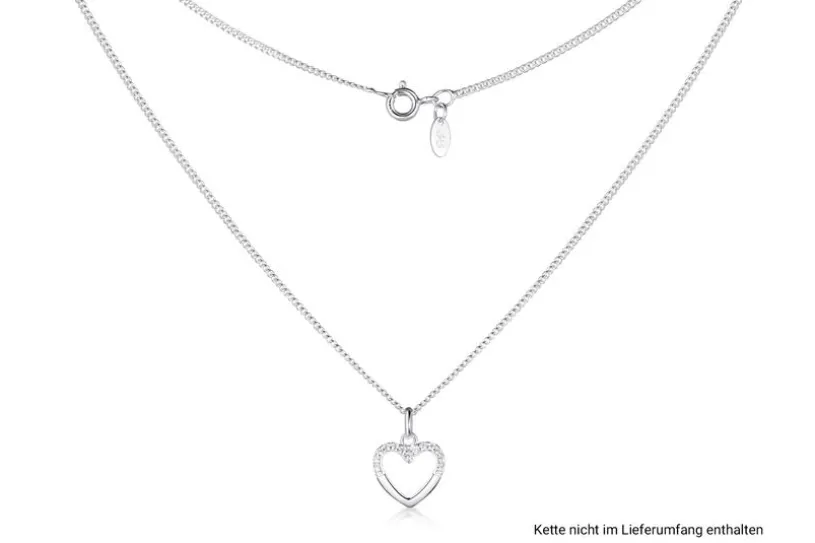 Anhänger Herz mit Zirkonia SJR - 925 Silber