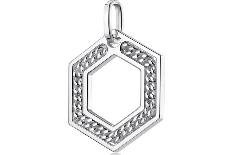 Anhänger Hexagon - 925 Silber
