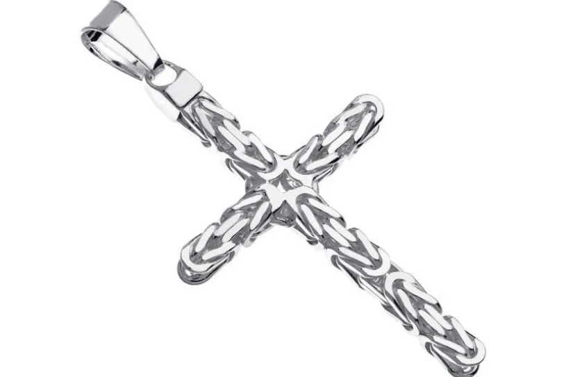 Anhänger Kreuz Königskette 6mm - 925 Silber
