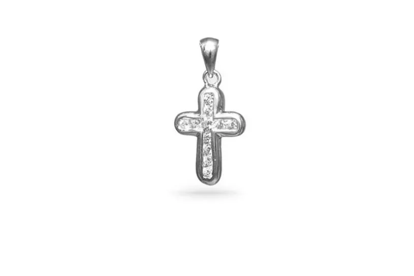 Anhänger Kreuz Zirkonia - 925 Silber