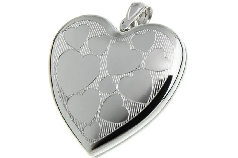 Anhänger Medaillon Herzen - 925 Silber