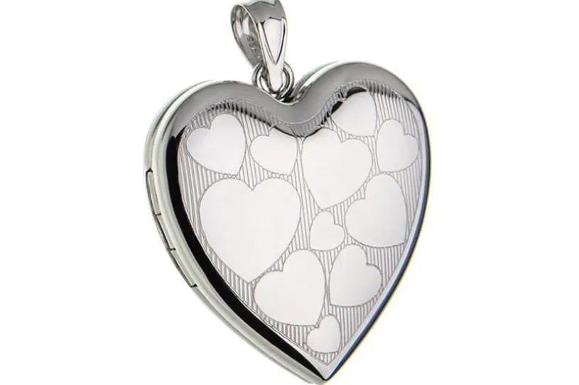 Anhänger Medaillon Herzen - 925 Silber