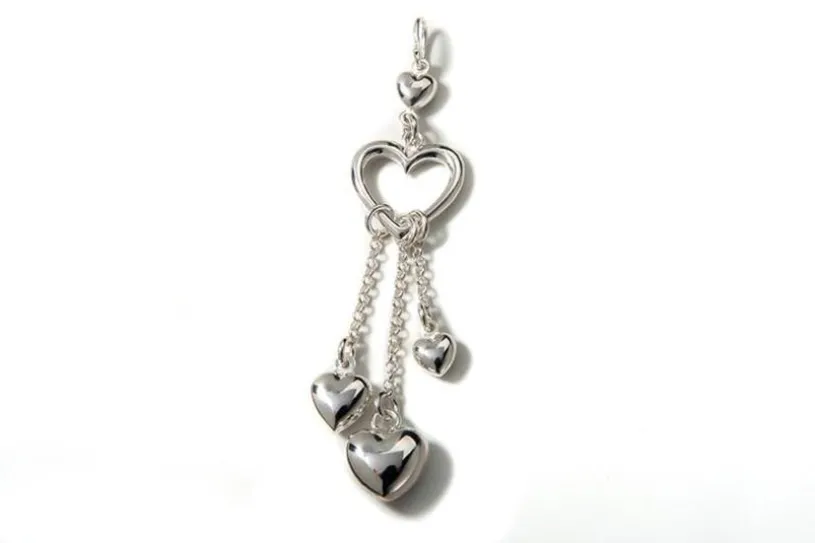 Anhänger mit 5 Herzen - 925 Silber