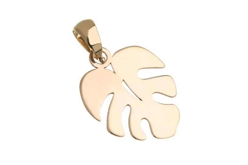 Anhänger Monstera Blatt - 585 Gelbgold JLG585Blatt