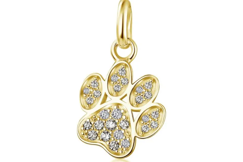Anhänger Pfote,  SJR - 333 Gold