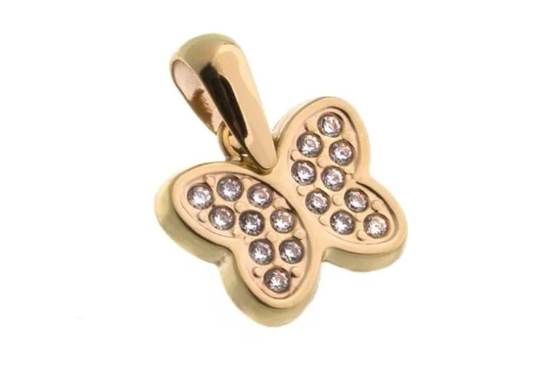 Anhänger Schmetterling III mit Zirkonia - 333 Gelbgold 3-09433JLG