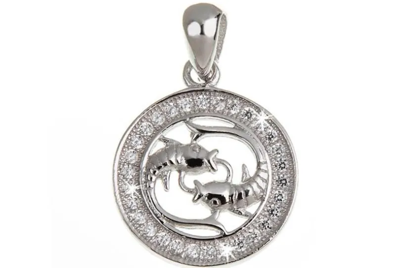 Anhänger Sternzeichen - 925 Silber -Fische-