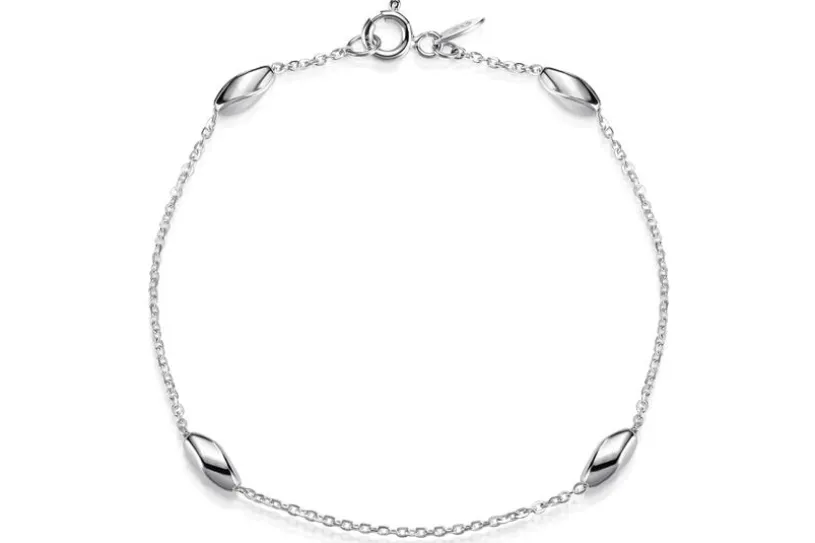 Ankerkette Armband 1,4mm mit Oliven - 925 Silber