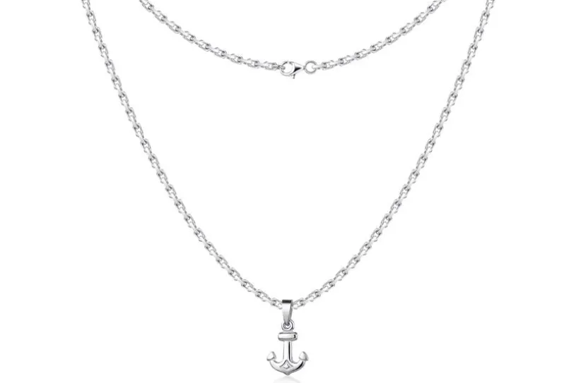 Ankerkette 2,6mm mit Anker - 925 Silber