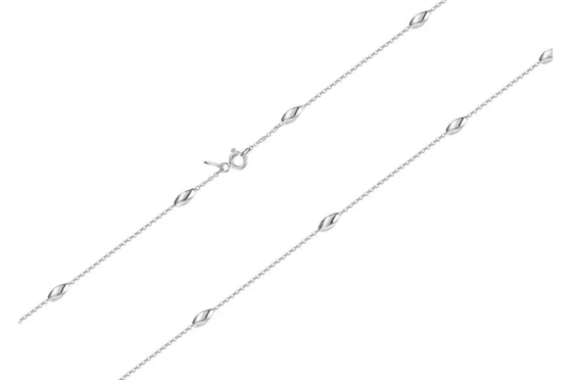 Ankerkette 1,4mm mit Oliven - 925 Silber
