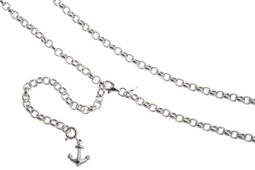 Bauchkette Erbskette 4mm - 925 Silber