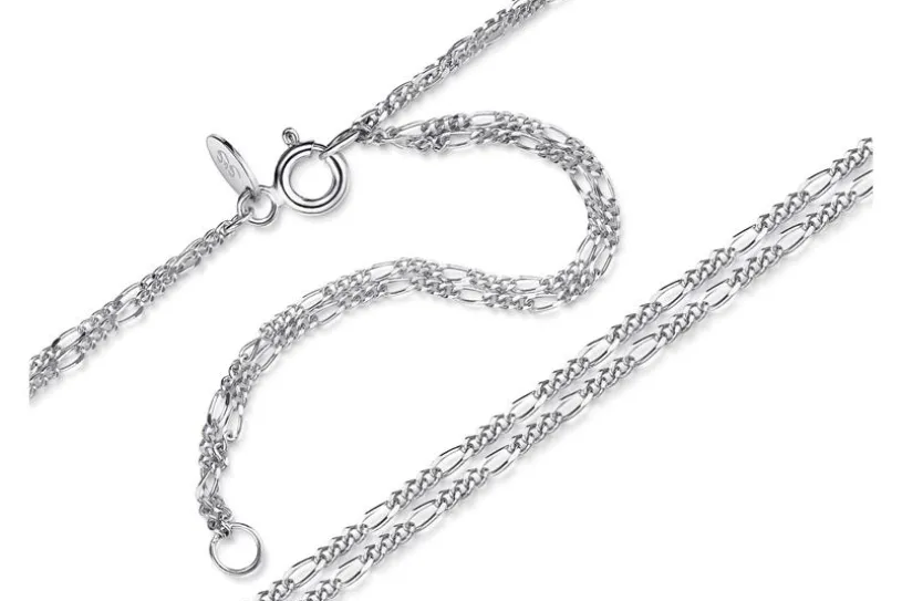 Bauchkette Figaro, 2reihig 1,4mm - 925 Silber