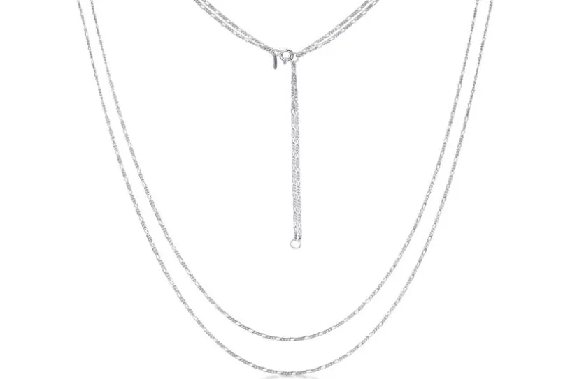 Bauchkette Figaro, 2reihig 1,4mm - 925 Silber
