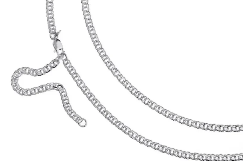 Bauchkette Garibaldi 3,6mm - 925 Silber