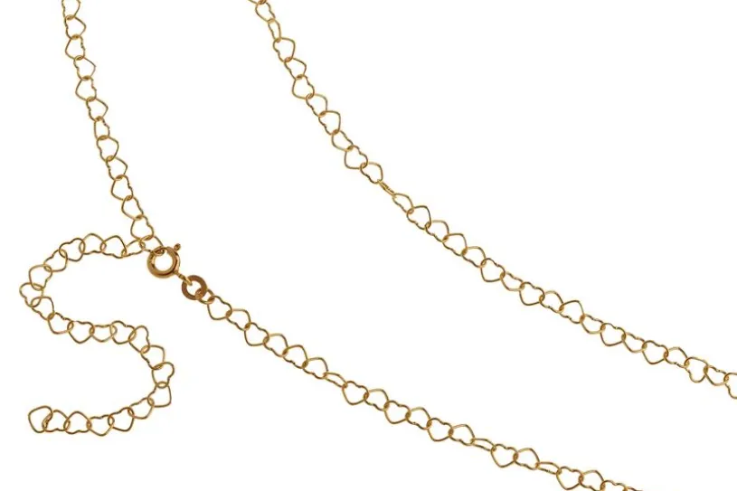Bauchkette Herzen klein - 333 Gold