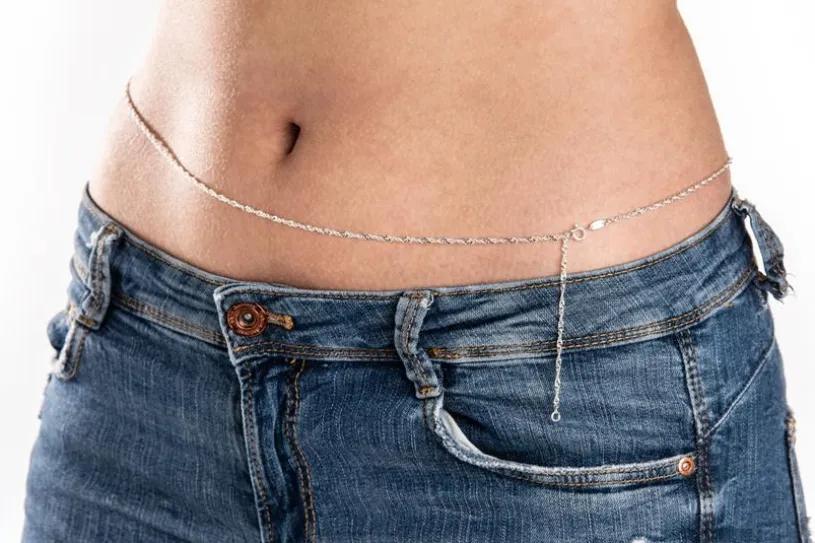 Bauchkette Singapur 2,3mm - 925 Silber