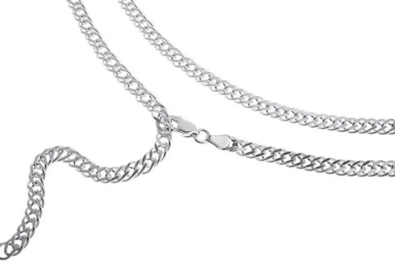 Bauchkette Zwillingspanzer 5,5mm  - 925 Silber