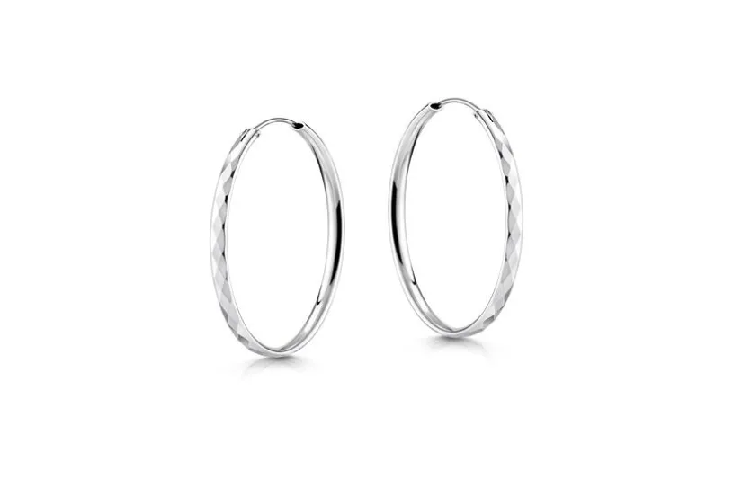 Creolen, Durchmesser wählbar von 40-80mm,  925 Silber = 40mm
