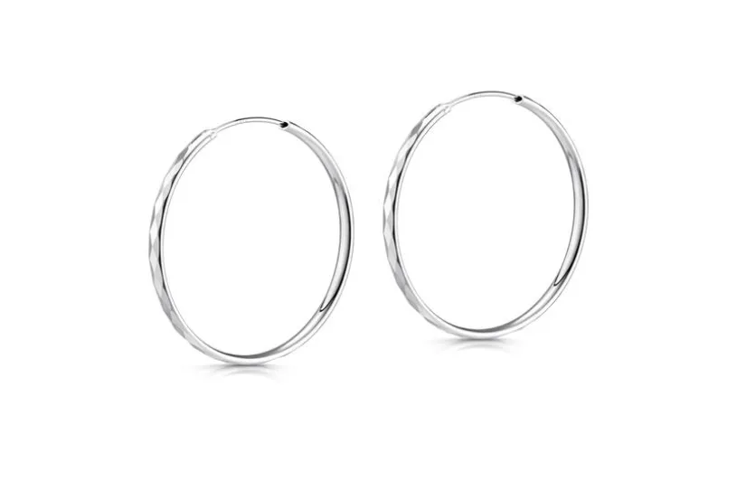 Creolen, Durchmesser wählbar von 40-80mm,  925 Silber = 40mm