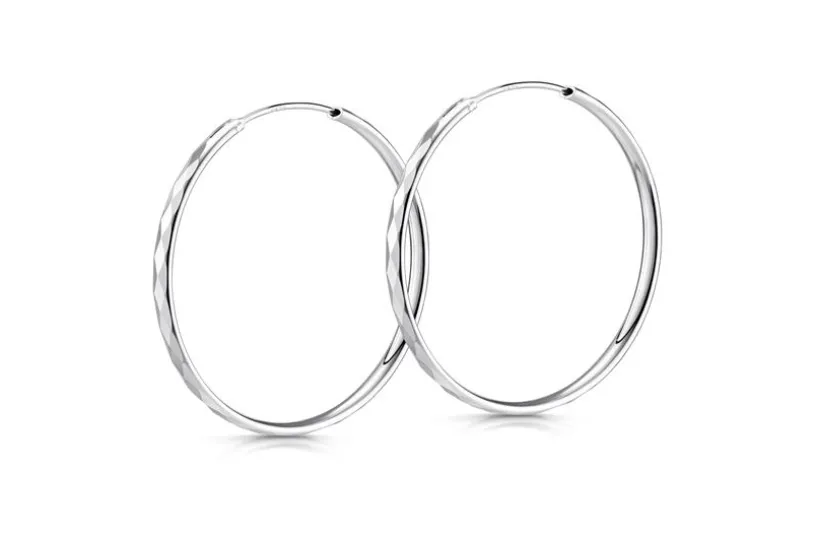 Creolen, Durchmesser wählbar von 40-80mm,  925 Silber = 50mm
