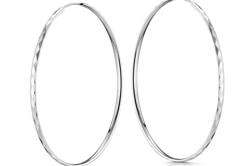 Creolen, Durchmesser wählbar von 40-80mm,  925 Silber = 80mm
