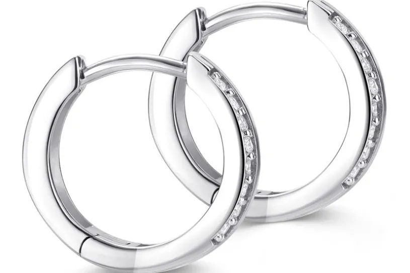 Creolen mit Zirkonia, SJR - 925 Silber