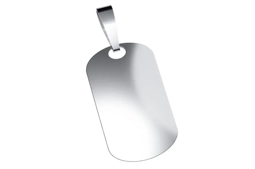 Dog Tag mittel, Größe 13x21mm - echt 925 Silber