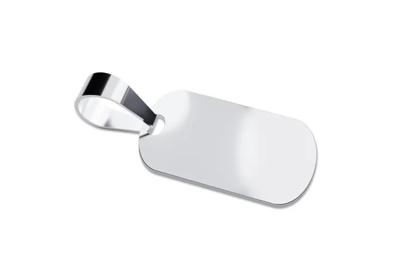 Dog Tag mittel, Größe 13x21mm - echt 925 Silber