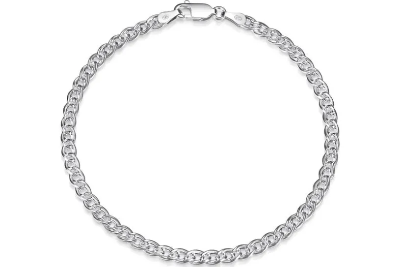 Doppelpanzerkette Armband 3,5mm - 925 Silber