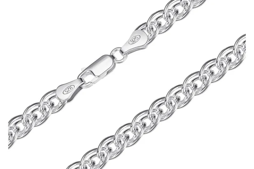 Doppelpanzerkette Armband 3,5mm - 925 Silber