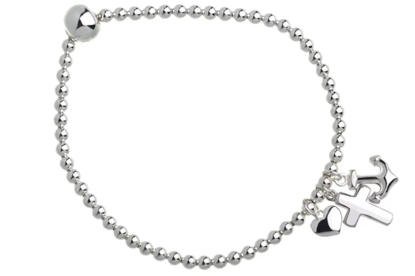 Elastic Elements Armband - 925 Silber Glaube, Liebe, Hoffnung