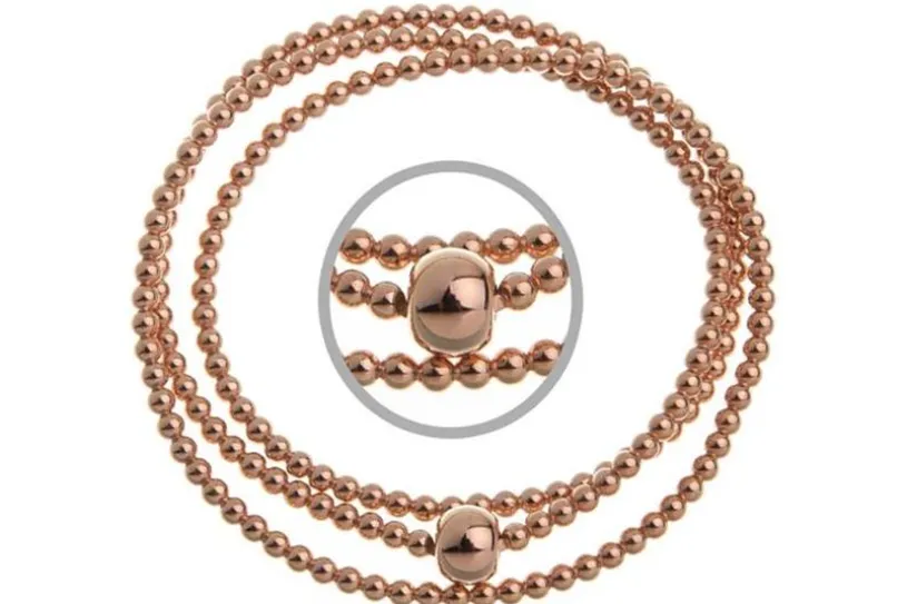 Elastic Elements Armband 3fach - 925 Silber, rosé vergoldet 925 Silber, rosé vergoldet