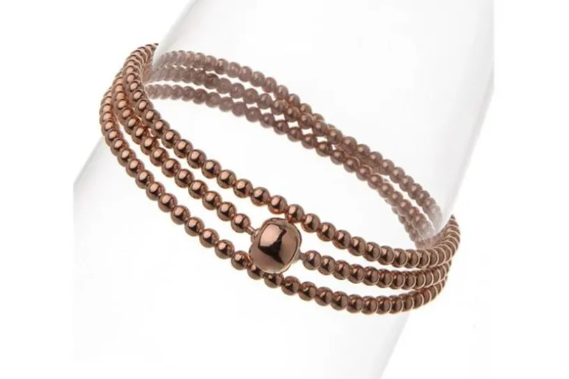 Elastic Elements Armband 3fach - 925 Silber, rosé vergoldet 925 Silber, rosé vergoldet