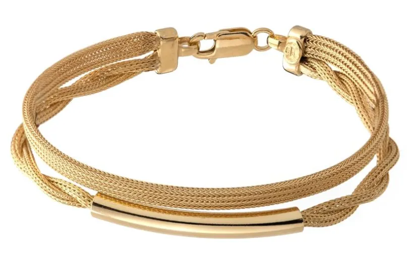 Fashion Armband - 925 Silber, vergoldet GOL189