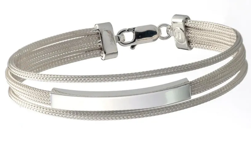 Fashion Gravurarmband - 925 Silber Sil188