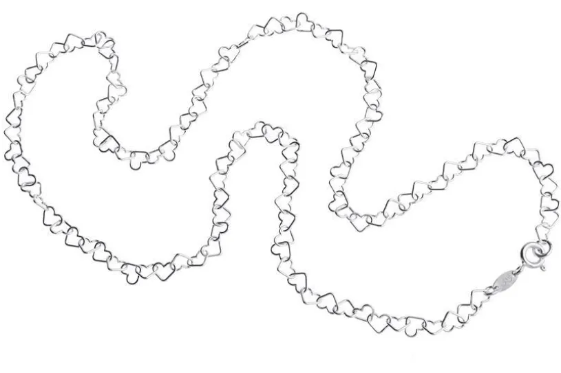 Fashion Line Kette Herzen - 925 Silber