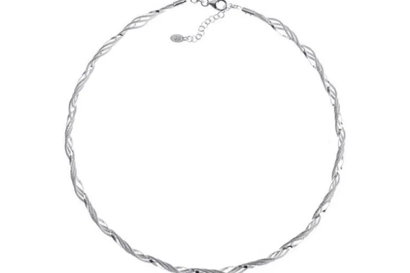 Fashion-Omegahalsreifen circa 4mm - 925 Silber Länge: 40cm - 028ART1