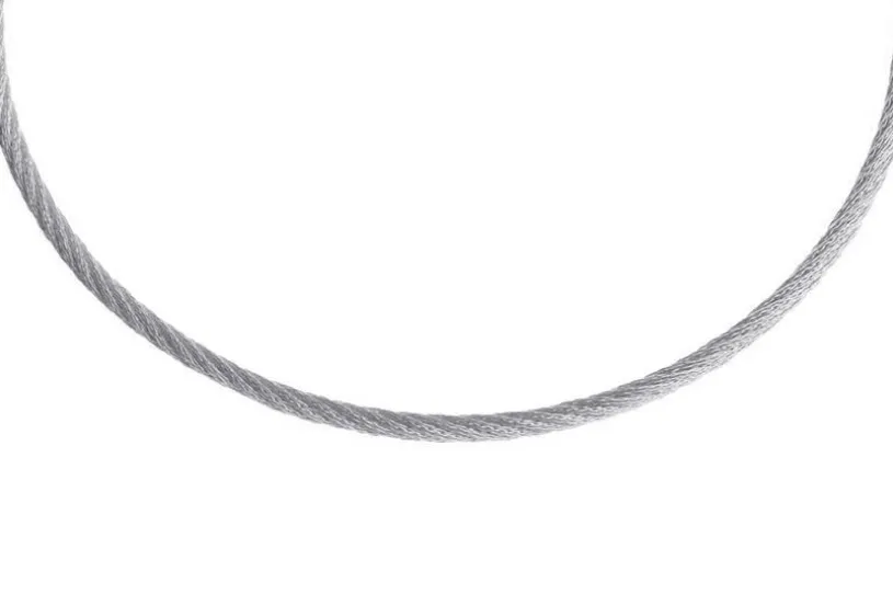 Fashion-Omegahalsreifen 4mm - 925 Silber Länge: 40cm - 028ART4