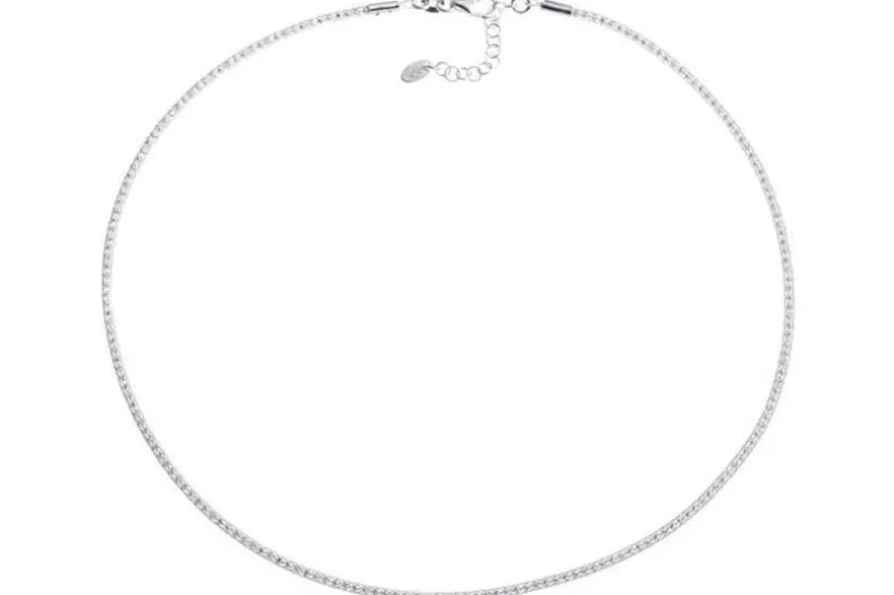 Fashion-Omegahalsreifen 2mm - 925 Silber Länge: 40cm - 028ART5