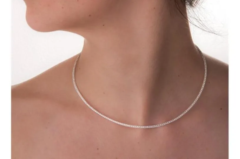 Fashion-Omegahalsreifen 2mm - 925 Silber Länge: 40cm - 028ART5
