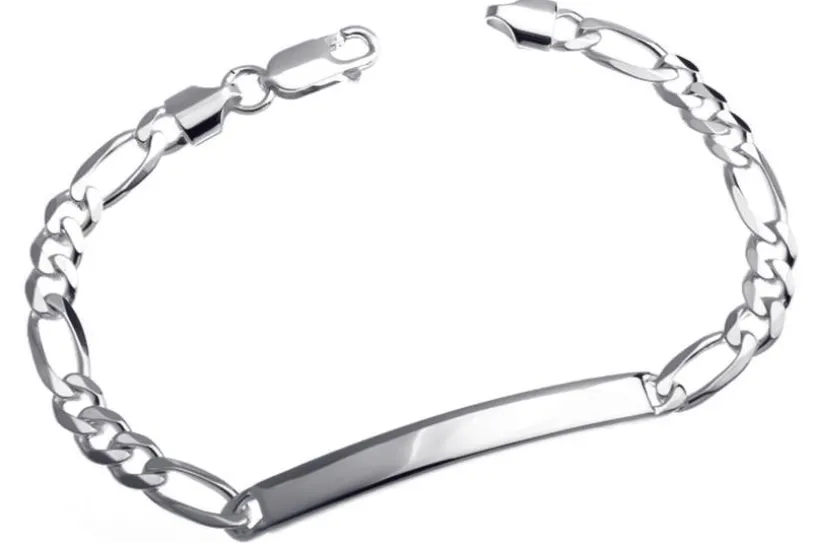Figaro-Gravurarmband 5,5mm - 925 Silber