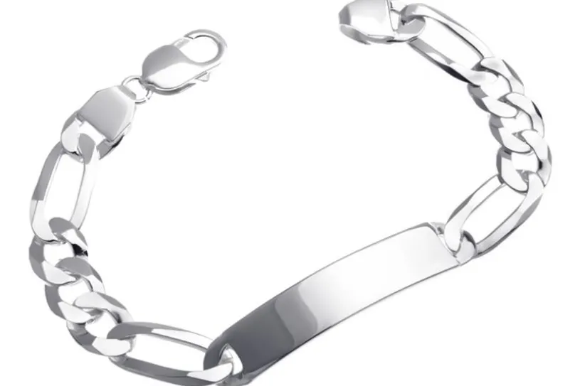 Figaro-Gravurarmband 10mm - 925 Silber