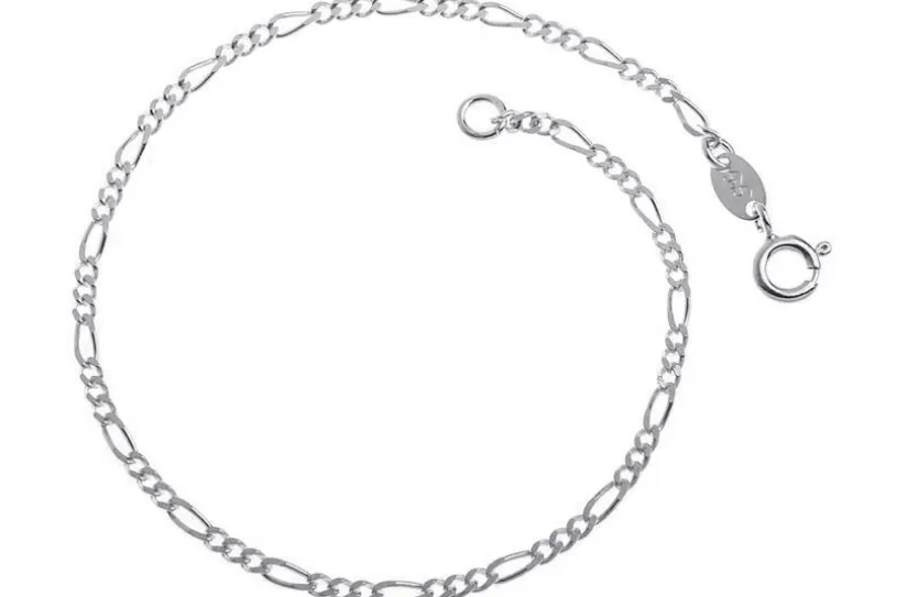 Figarokette Armband 2,2mm - 925 Silber