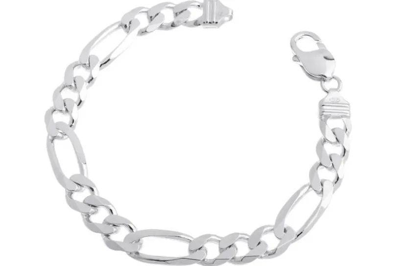 Figarokette Armband 9mm - 925 Silber