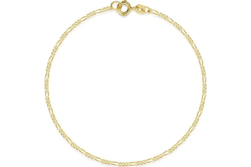 Figarokette Armband 1,5mm - echt 585 Gold