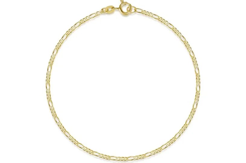 Figarokette Armband 2mm - echt 585 Gold